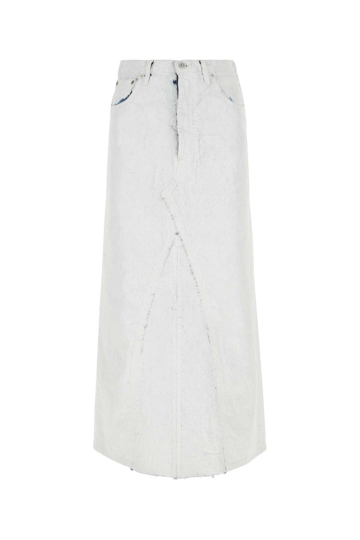 MAISON MARGIELA Chic White Denim Mini Skirt for Women