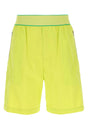 BOTTEGA VENETA Men's Mini Nylon Bermuda Shorts in Vibrant Green