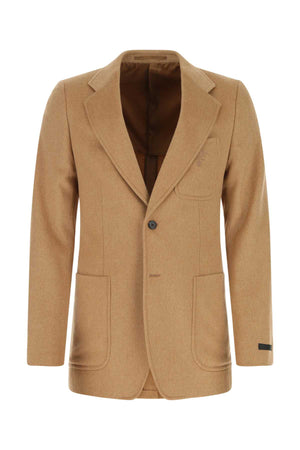 PRADA Elegant Beige Wool Blazer for Men