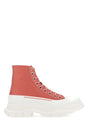 ALEXANDER MCQUEEN Pastel Pink Leather Tread Slick Sneakers for Women