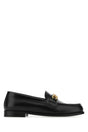 VALENTINO GARAVANI Classic Black Leather VLogo Chain Loafers for Men