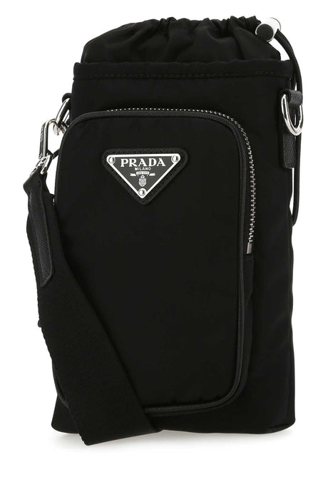 PRADA Mini Phone Case - Classic Black Nylon Accessory