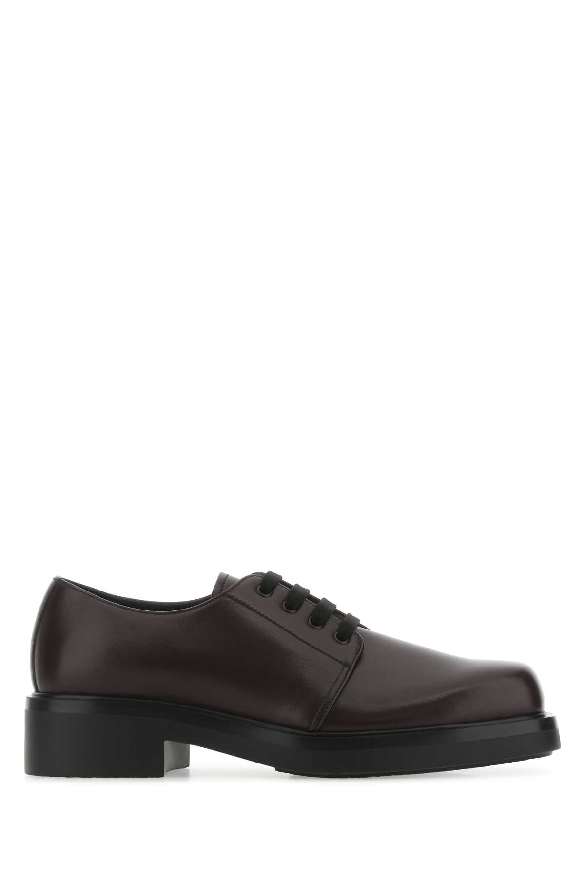 PRADA Luxe Leather Lace-Up Shoes for Him