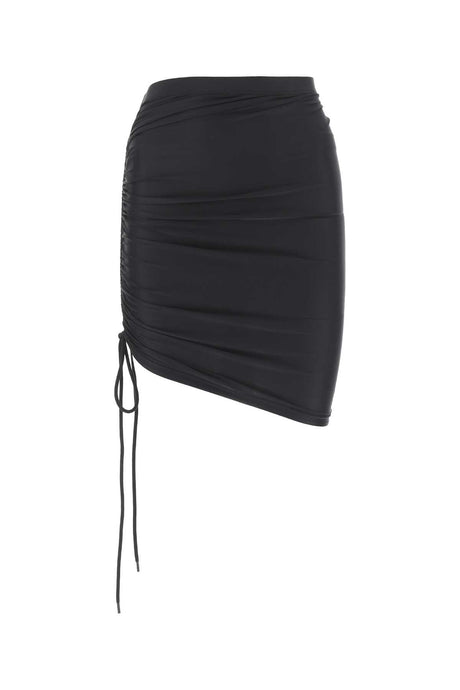 BALENCIAGA Black Stretch Nylon Mini Skirt