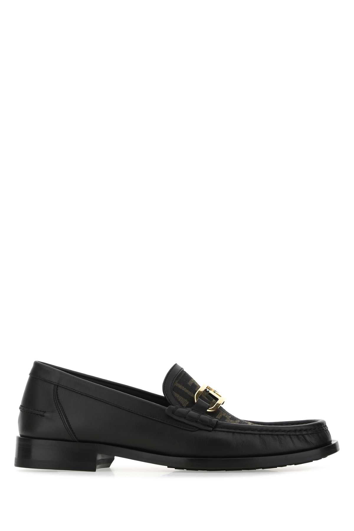 FENDI Stylish Multicolor Leather and Fabric Loafers