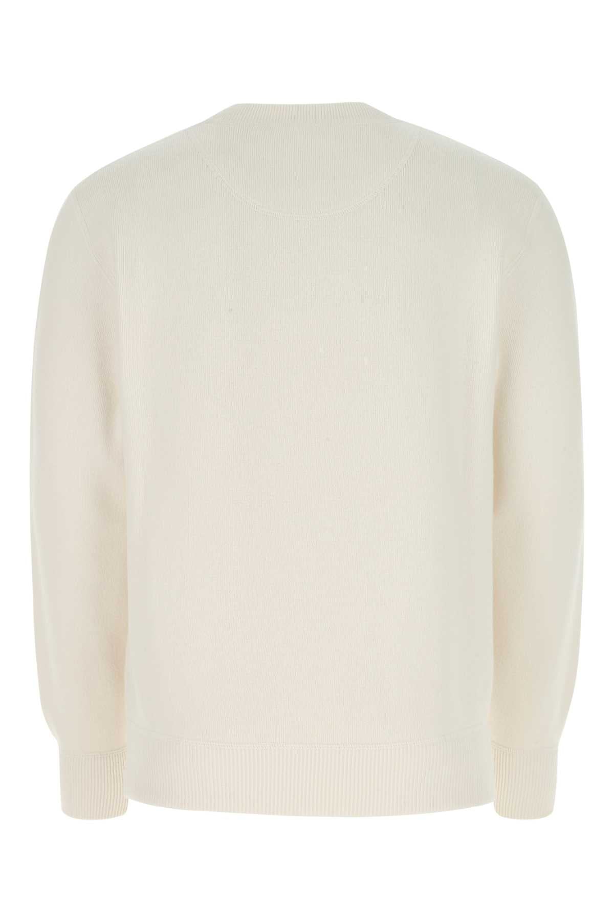 PRADA Ivory Stretch Cashmere Blend Sweater for Men