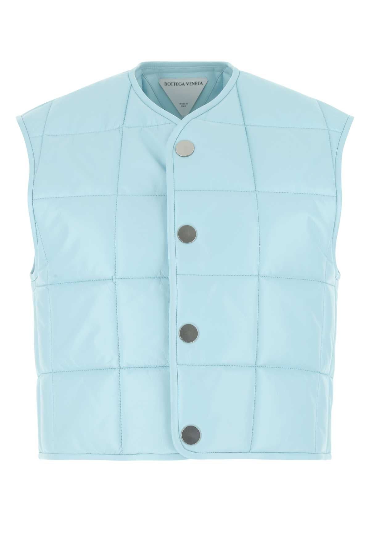 BOTTEGA VENETA Pastel Light-Blue Padded Vest for Women