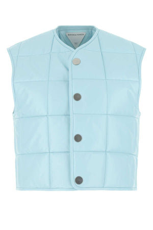 BOTTEGA VENETA Pastel Light-Blue Padded Vest for Women