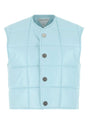 BOTTEGA VENETA Pastel Light-Blue Padded Vest for Women