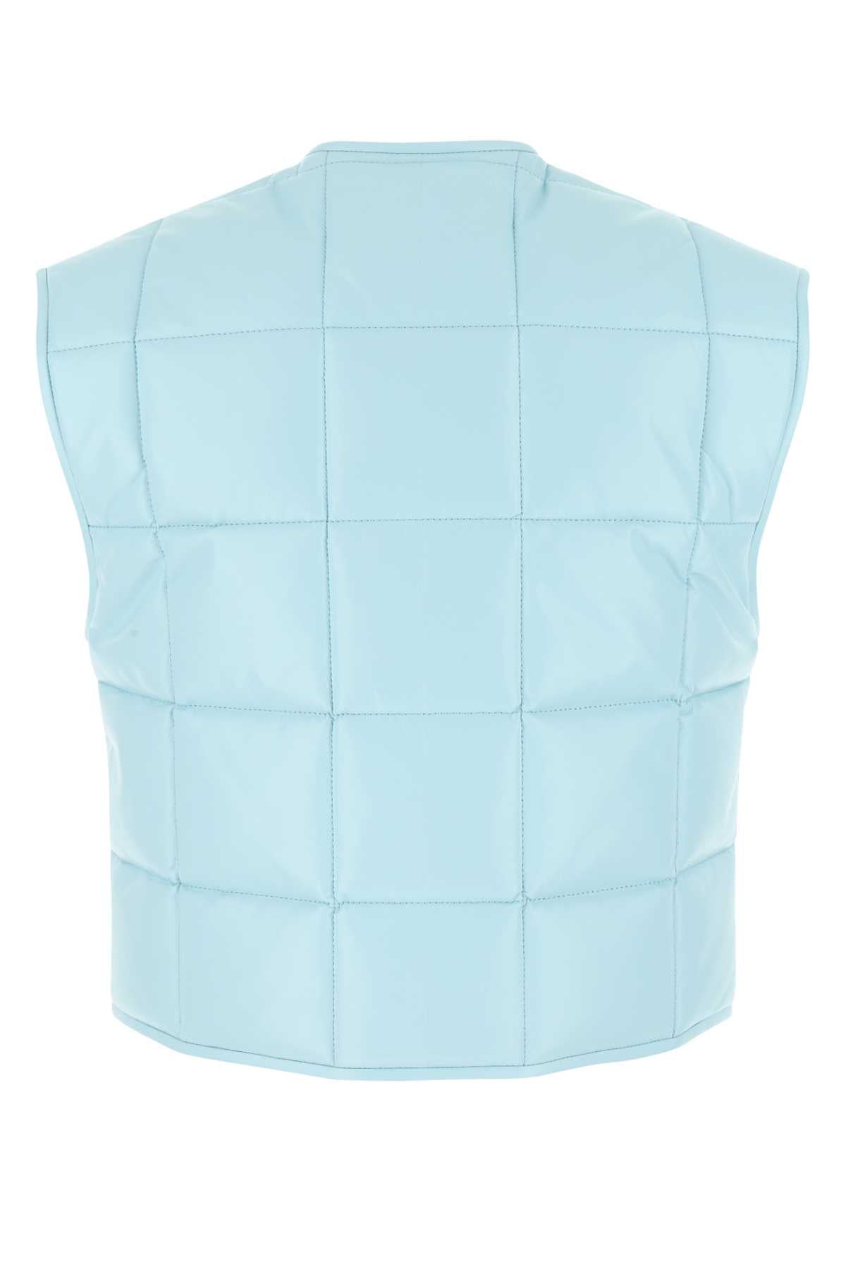 BOTTEGA VENETA Pastel Light-Blue Padded Vest for Women