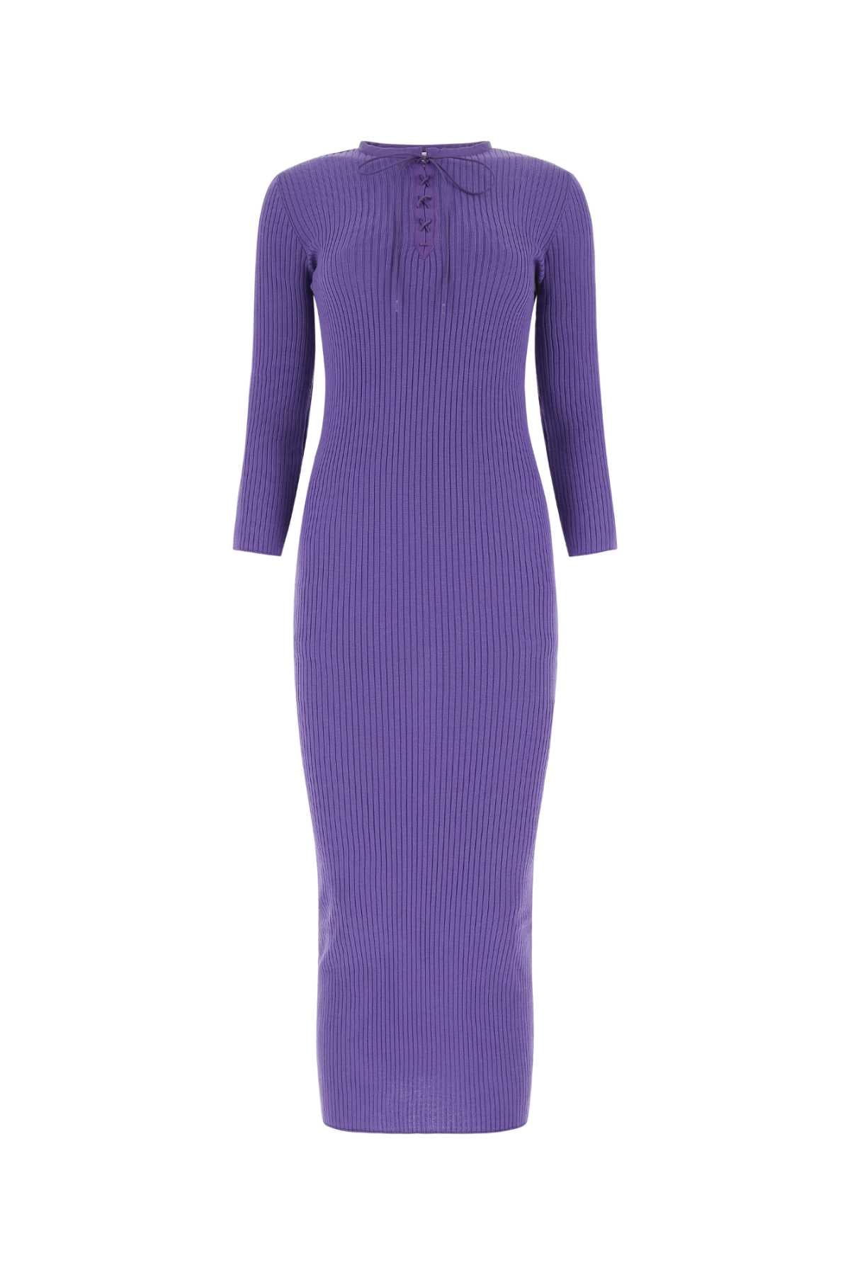 MOSCHINO Chic Purple Wool Long Dress for Women