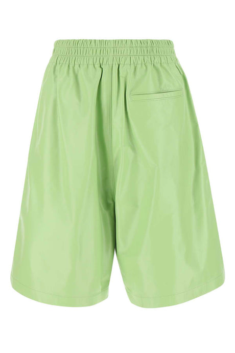 BOTTEGA VENETA Chic Pastel Green Leather Shorts