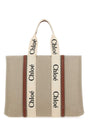 CHLOE Two-tone Large Canvas Shopping Handbag - 44 cm x 33 cm