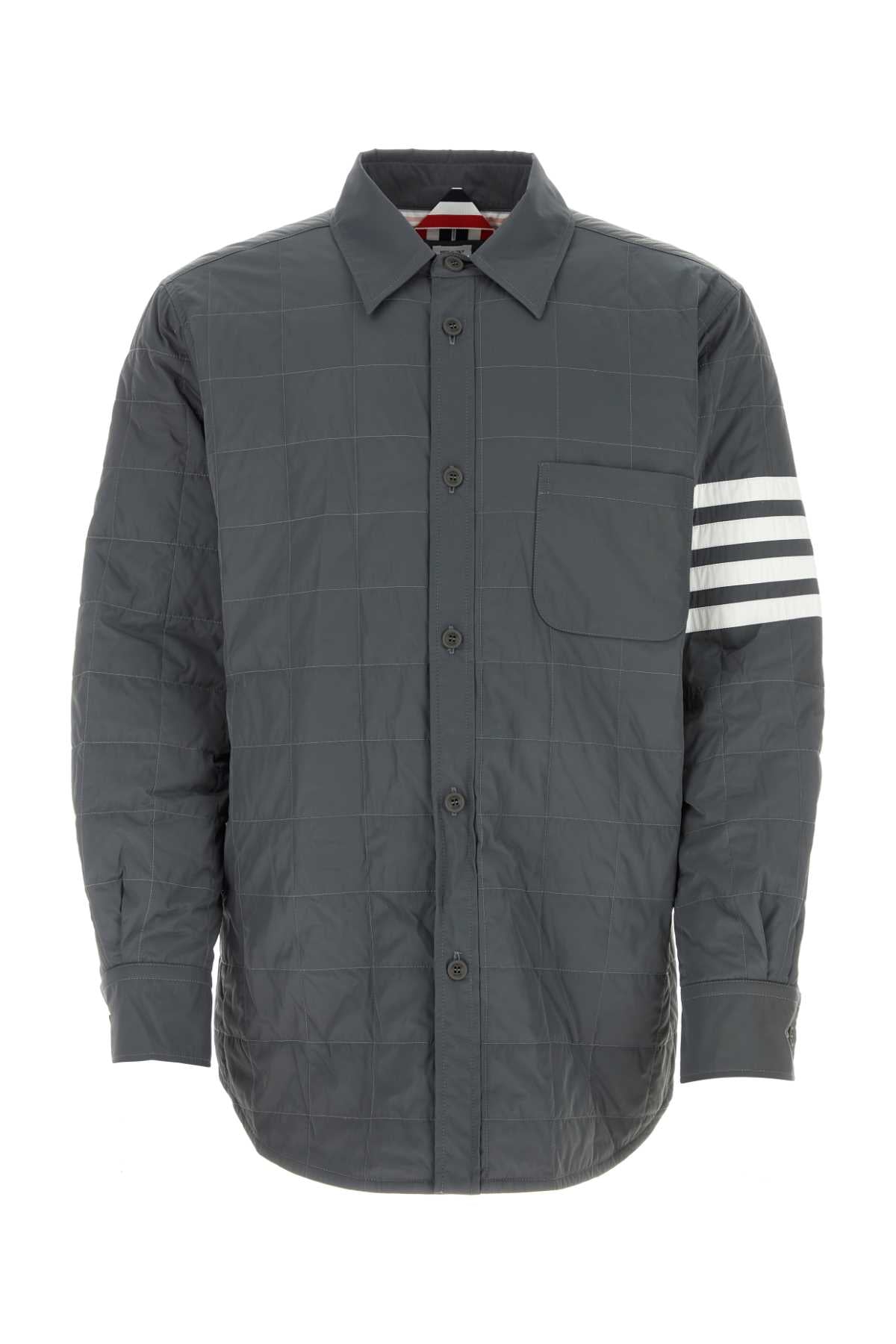 THOM BROWNE Men's Dark Grey Polyester Down Jacket