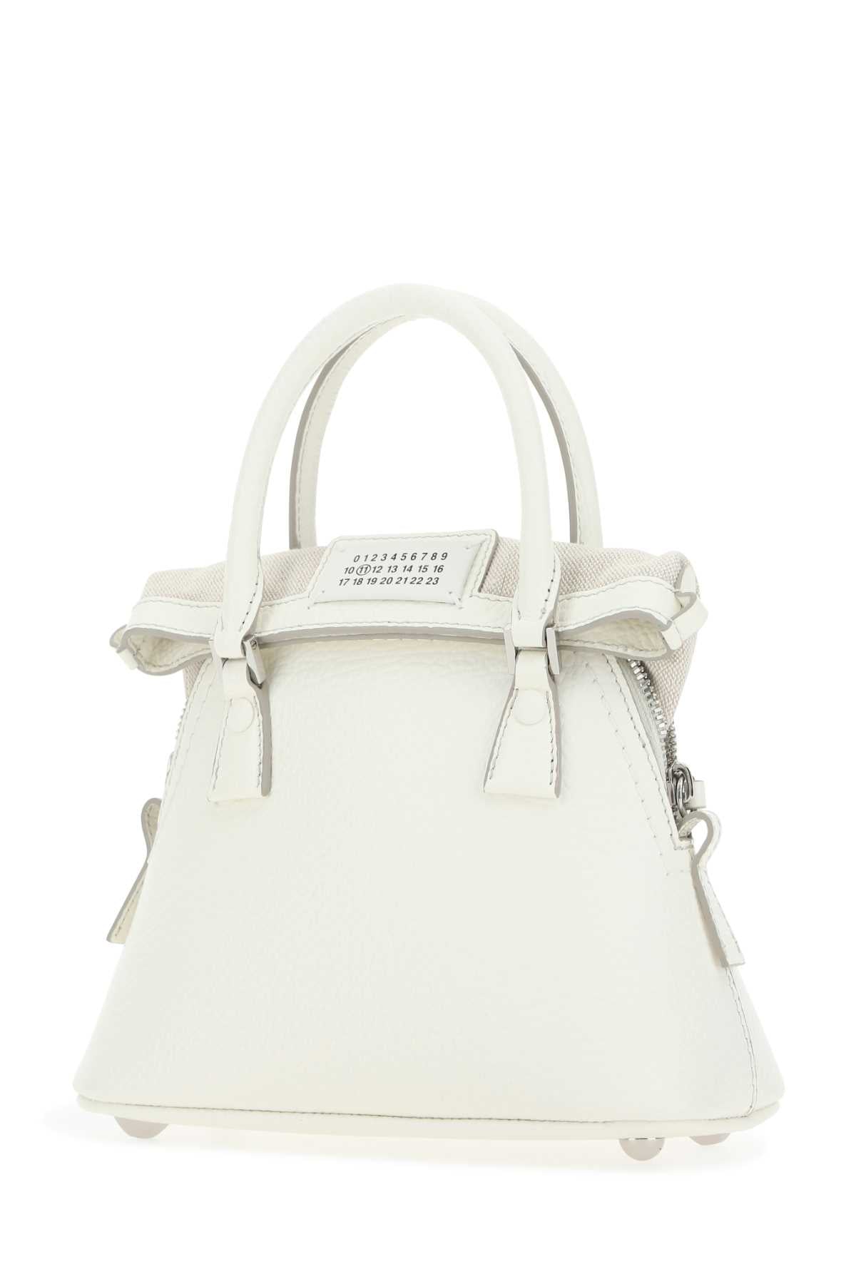 MAISON MARGIELA Mini Ivory Leather Micro Handbag