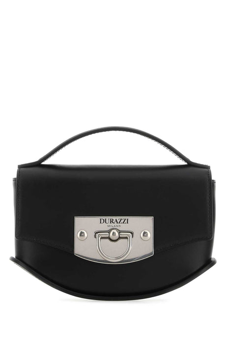 DURAZZI Mini Swing Handbag in Chic Black Leather