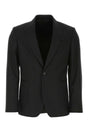 VERSACE Sophisticated Black Wool Blend Blazer for Men