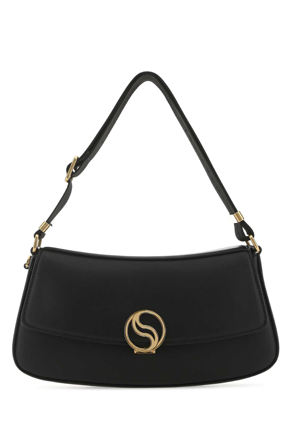 STELLA McCARTNEY Black Alter Mat Shoulder Handbag - 27 cm Width