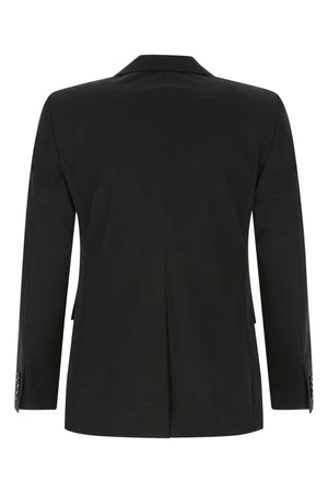 DOLCE & GABBANA Men's Black Stretch Polyester Blazer