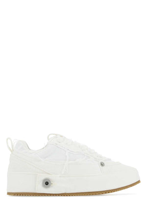 LOEWE Deconstructed White Denim Sneakers for Women