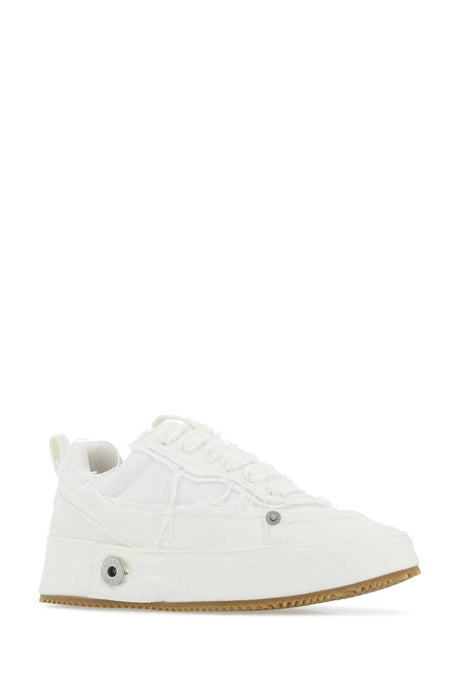 LOEWE Deconstructed White Denim Sneakers for Women