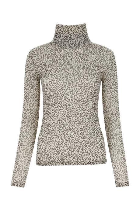 SAINT LAURENT Animal Print Wool Top for Women