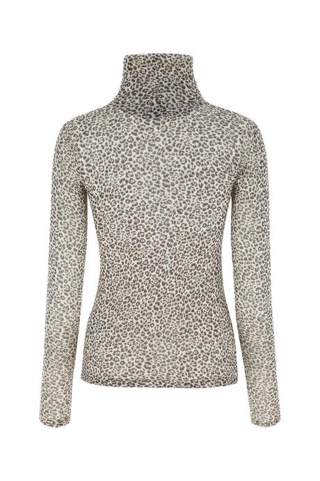 SAINT LAURENT Animal Print Wool Top for Women