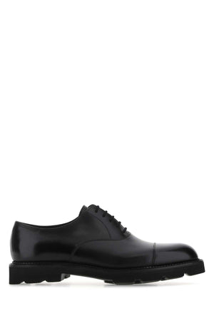 JOHN LOBB Classic Black Leather Lace-Up Shoes for Men