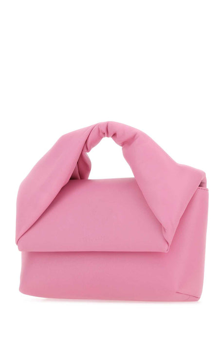 JW ANDERSON Chic Pink Leather Midi Twister Handbag