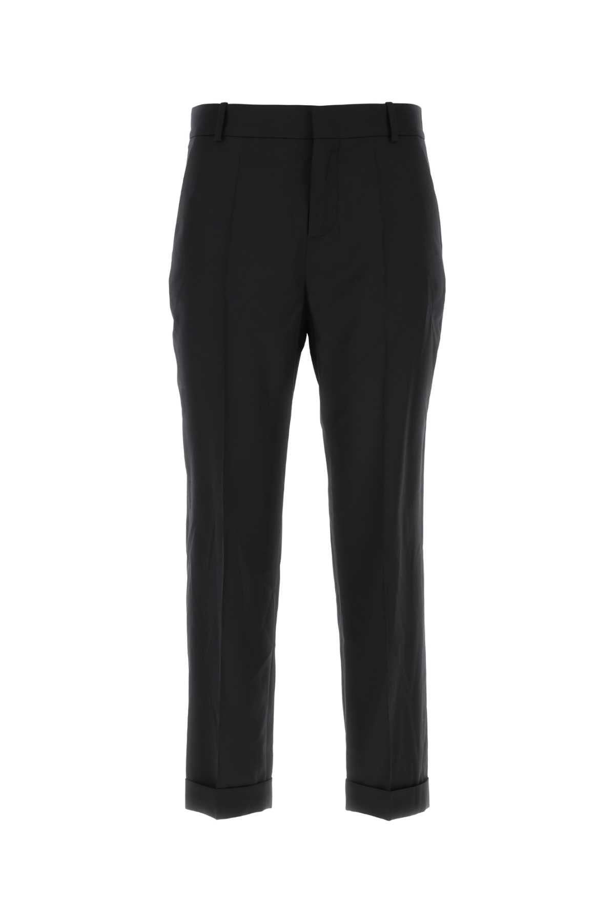 BALMAIN Classic Black Wool Pants for Men