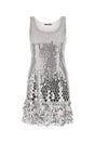 ALBERTA FERRETTI Glistening Silver Sequins Mini Dress