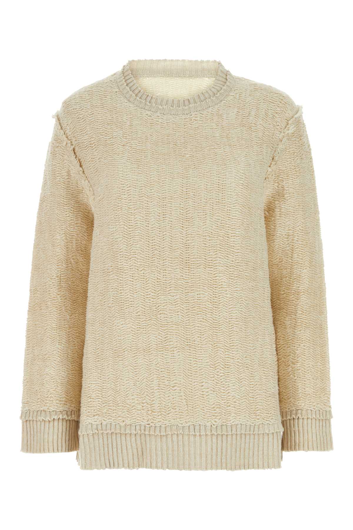 MAISON MARGIELA Oversized Sand Hemp Blend Sweater