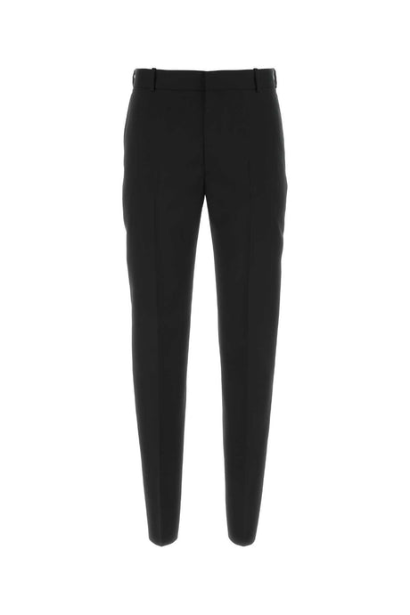 ALEXANDER MCQUEEN Classic Black Wool Pants for Men