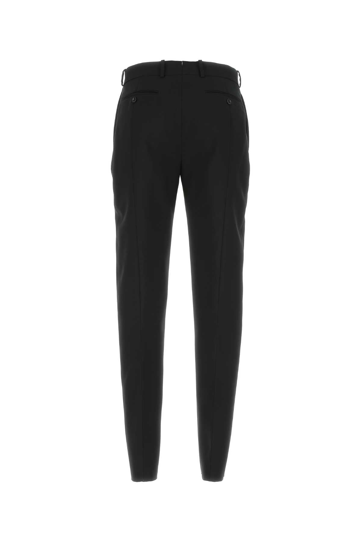 ALEXANDER MCQUEEN Classic Black Wool Pants for Men