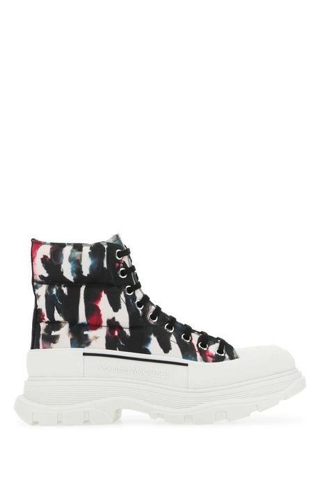 ALEXANDER MCQUEEN Printed Fabric Tread Slick Sneakers for Men