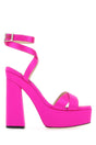 JIMMY CHOO Fuchsia Satin Gaia Mini Sandals - 15.5 cm Heel