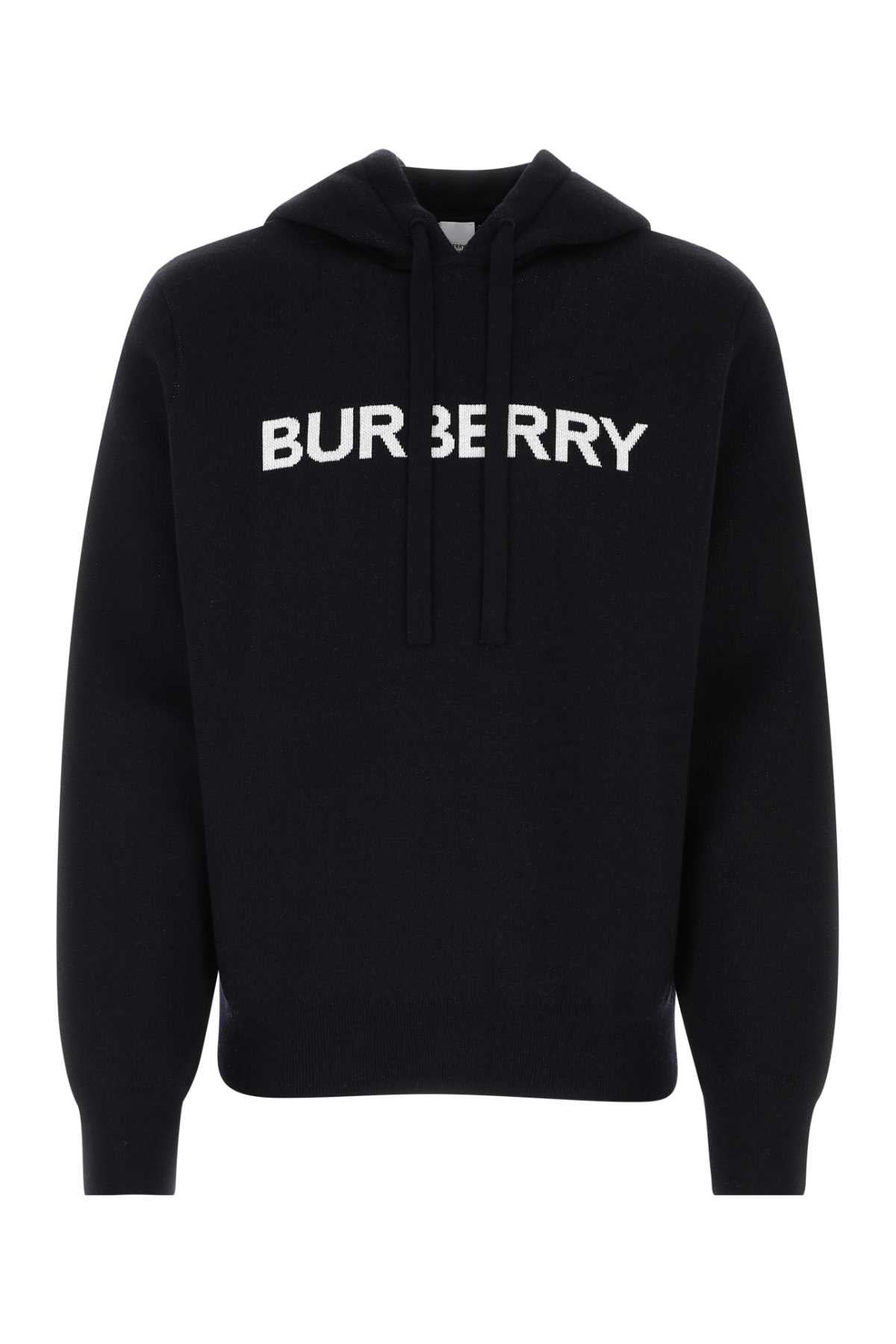 BURBERRY Men's Cozy Cotton Blend Sweatshirt - Midnight Blue