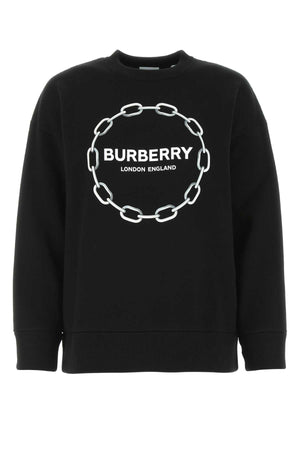 BURBERRY Elegant Black Stretch Wool Blend Sweater for Women