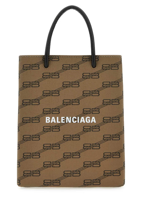 BALENCIAGA Mini Printed Canvas Phone Case - Spacious and Stylish