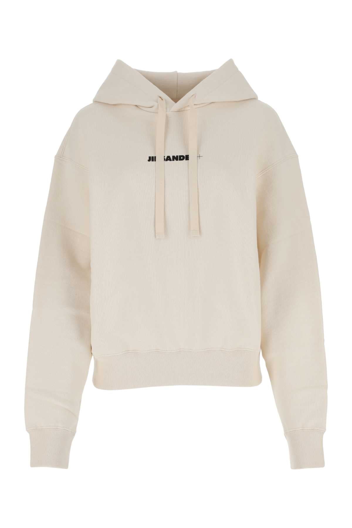 JIL SANDER Cream Cotton Oversize Sweatshirt for Women