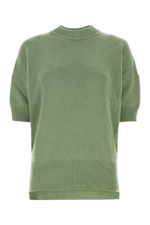 JIL SANDER Pastel Green Wool Sweater for Women