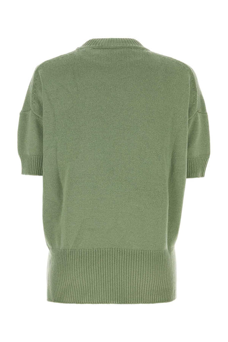 JIL SANDER Pastel Green Wool Sweater for Women