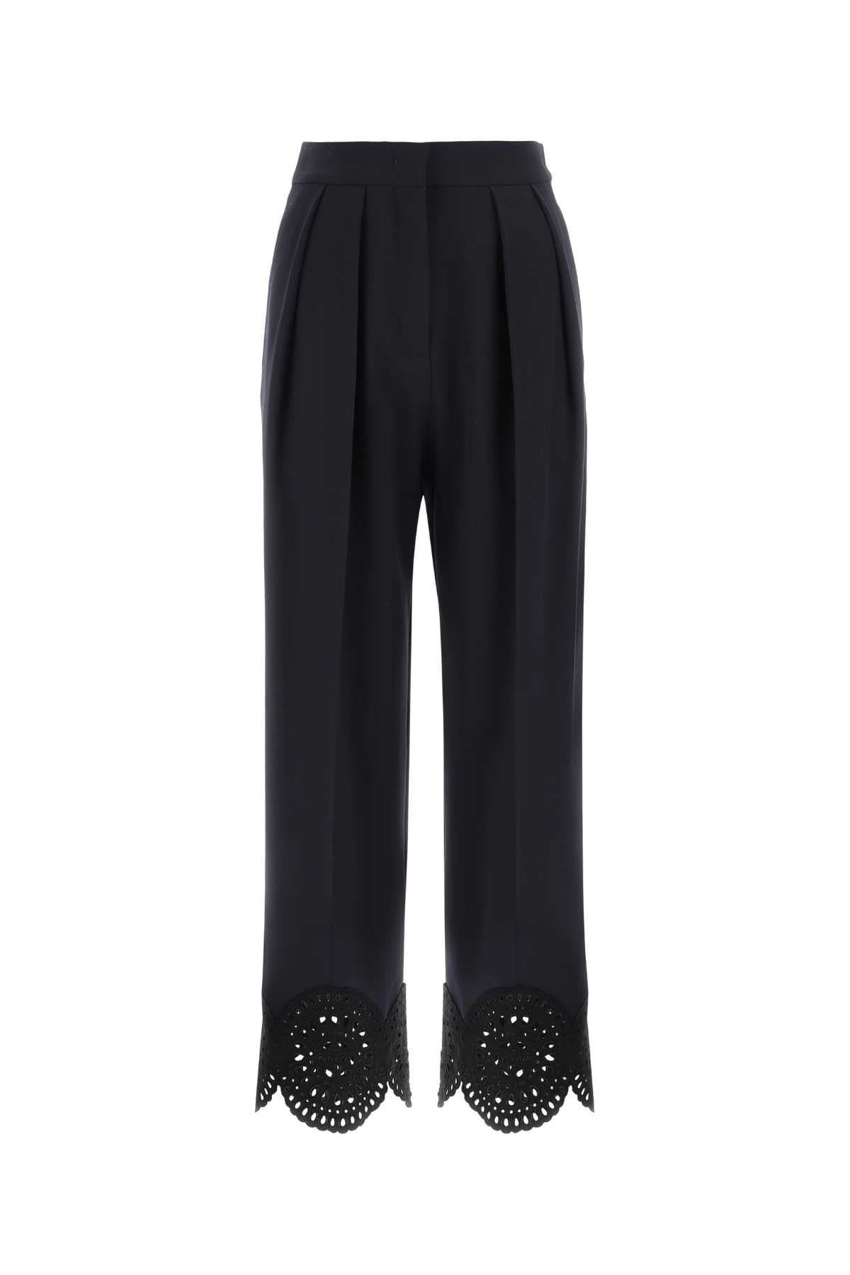 STELLA McCARTNEY Navy Blue Stretch Polyester Blend Pants