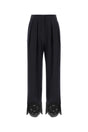 STELLA McCARTNEY Navy Blue Stretch Polyester Blend Pants