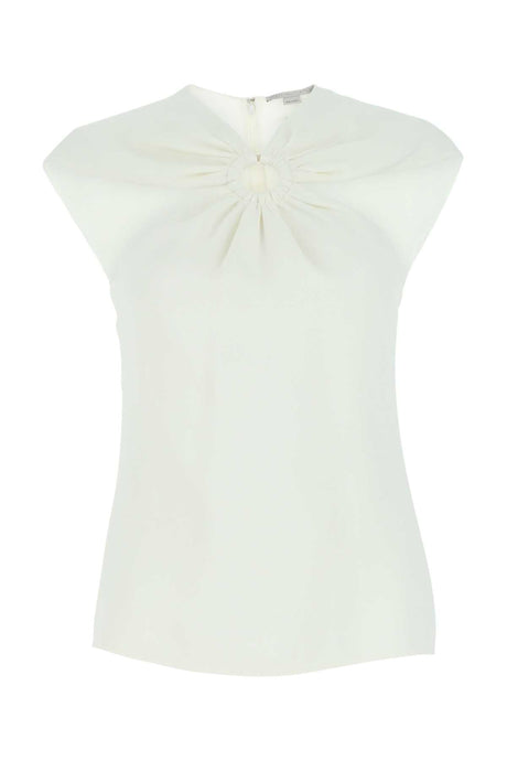 STELLA McCARTNEY Elegantly Tailored White Crepe Top