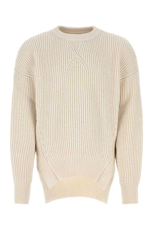 JIL SANDER Ivory Cotton and Wool Sweater for Men