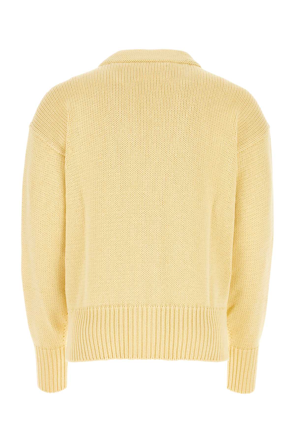 JIL SANDER Pastel Yellow Knit Cardigan for Men