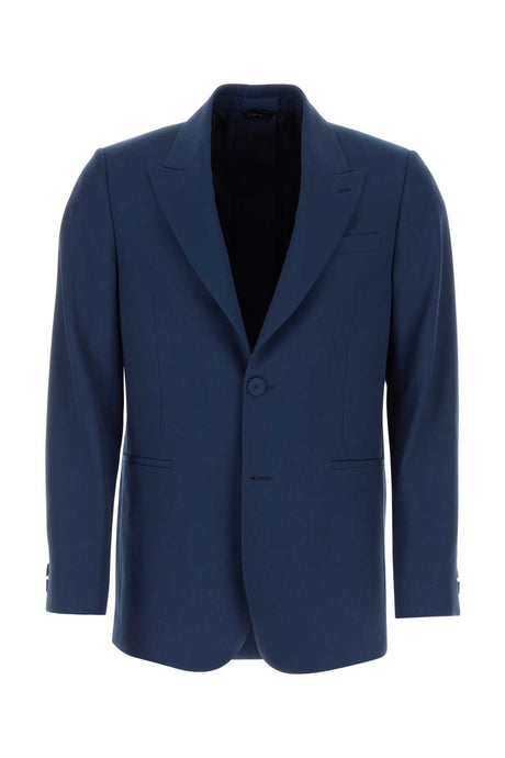 FENDI Sophisticated Blue Wool Blend Blazer for Men