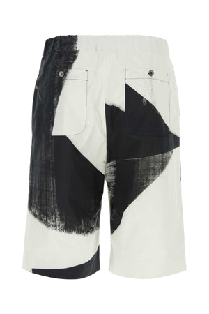 ALEXANDER MCQUEEN Printed Cotton Bermuda Shorts