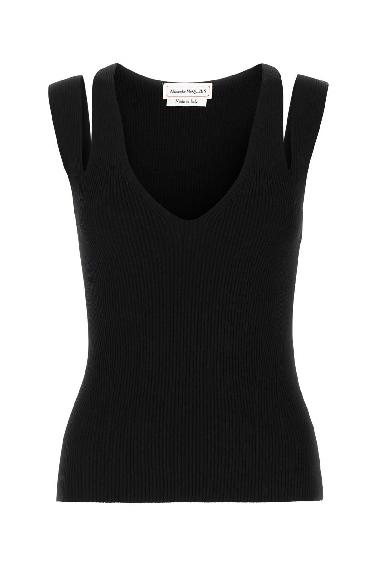 ALEXANDER MCQUEEN Chic Black Viscose Blend Top for Women